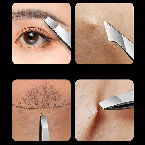 4Piece Set Professional Tweezers Set Perfect For Eyebrow Hair Removal Splinter Very Effortless and Relaxed to Remove